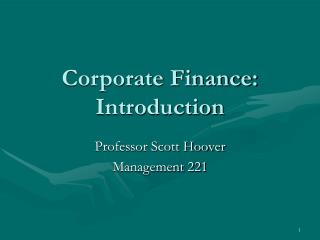 Corporate Finance: Introduction