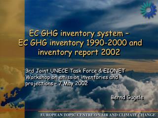 EC GHG inventory system – EC GHG inventory 1990-2000 and inventory report 2002