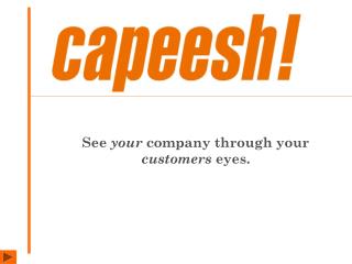 See your company through your customers eyes.