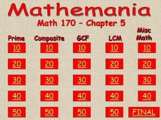 Mathemania