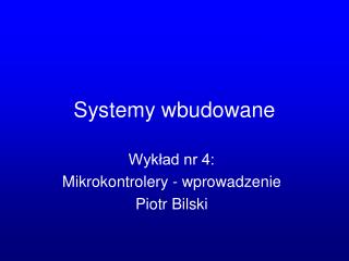 Systemy wbudowane