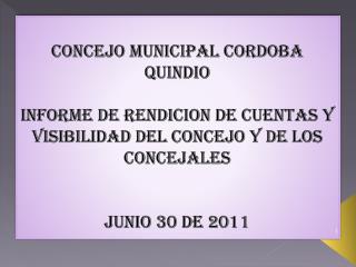 CONCEJO MUNICIPAL CORDOBA QUINDIO