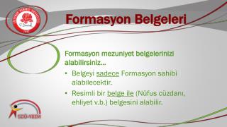 Formasyon Belgeleri