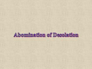 Abomination of Desolation