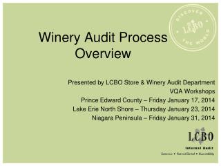 Winery Audit Process Overview
