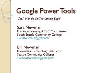 Google Power Tools