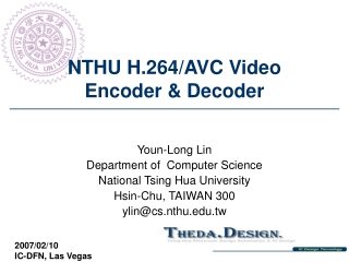 NTHU H.264/AVC Video Encoder & Decoder