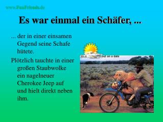 Es war einmal ein Schäfer, ...