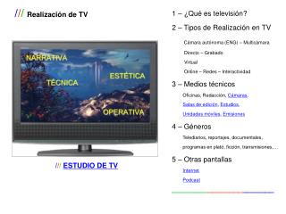 / / / Realización de TV
