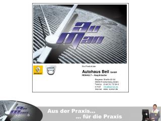 Ein Produkt der Autohaus Beil GmbH RENAULT – Haupthändler