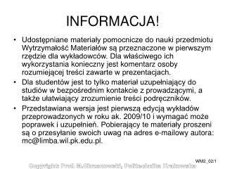 INFORMACJA!