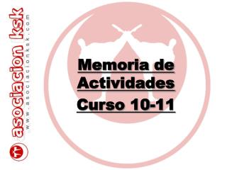 Memoria de Actividades Curso 10-11