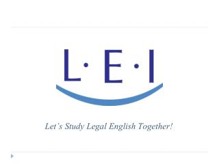 Let’s Study Legal English Together!