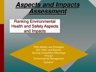 Aspects and Impacts Assessment
