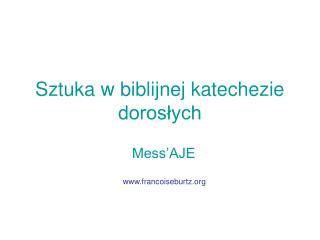 Sztuka w biblijnej katechezie dorosłych