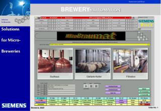 BREWERY- AUTOMATION Solutions for Micro- Breweries