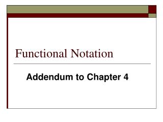 Functional Notation