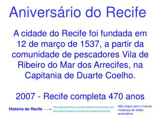 Aniversário do Recife