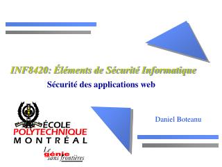 INF8420: Éléments de Sécurité Informatique