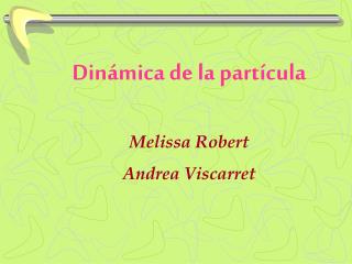 Dinámica de la partícula Melissa Robert Andrea Viscarret