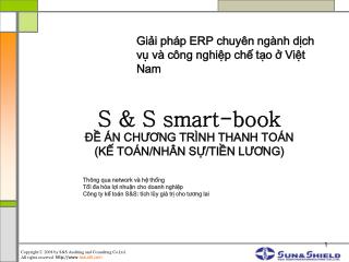 S &amp; S smart-book ĐỀ ÁN CHƯƠNG TRÌNH THANH TOÁN (KẾ TOÁN/NHÂN SỰ/TIỀN LƯƠNG)