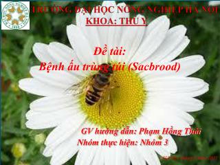 TRƯỜNG ĐẠI HỌC NÔNG NGHIỆP HÀ NỘI KHOA: THÚ Y