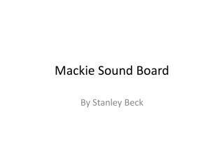 Mackie Sound Board