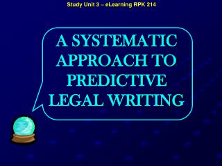 Study Unit 3 – eLearning RPK 214