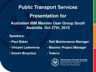 Public Transport Services Presentation for