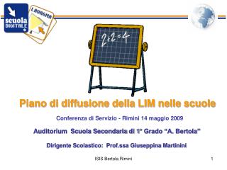 Piano di diffusione della LIM nelle scuole