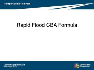 Rapid Flood CBA Formula