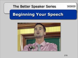 Beginning Your Speech
