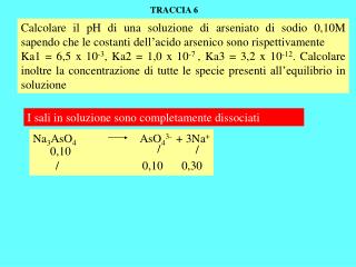 Na 3 AsO 4 		AsO 4 3- + 3Na +