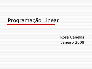 Programação Linear