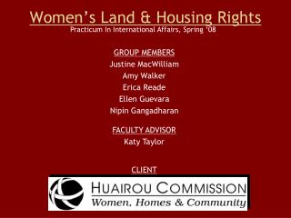 Women’s Land &amp; Housing Rights