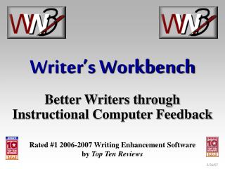 Writer’s Workbench Better Writers through Instructional Computer Feedback