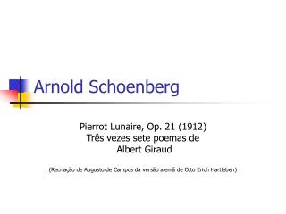 Arnold Schoenberg