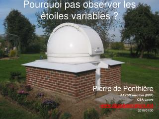 Pourquoi pas observer les étoiles variables ?