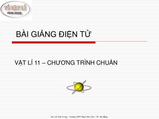 B ÀI GI ẢNG Đ I ỆN T Ử
