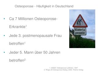 Osteoporose - Häufigkeit in Deutschland
