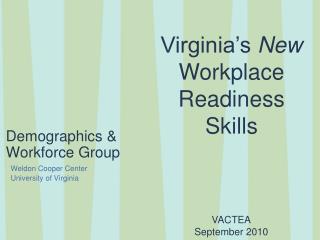 Demographics &amp; Workforce Group