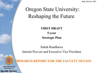 Oregon State University: Reshaping the Future