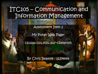 ITC105 – Communication and Information Management