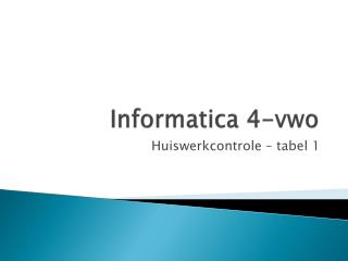 Informatica 4-vwo