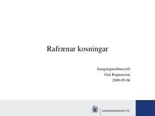 Rafrænar kosningar