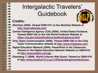 Intergalactic Travelers’ Guidebook