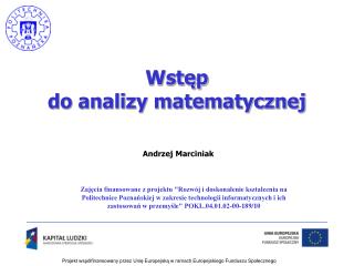 Wstęp do analizy matematycznej