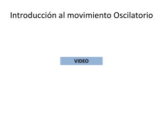 Introducción al movimiento Oscilatorio