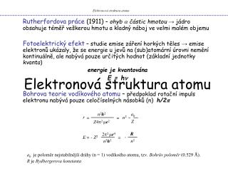 Elektronová struktura atomu