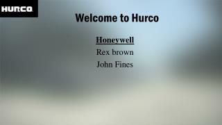 Welcome to Hurco